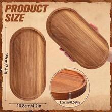 2pcs Rosewood Serving Tray, Bamboo & Wood Platter, Cold Cut Cheese Board, Appetizer Plate For Meat, Cheese, Bread, Fruit, Vegetables, Home Use (Rosewood) - Acacia Wood Pallet - View 3