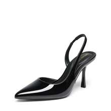 Women's Slingback Kitten Heels Pointed Toe Stiletto D'Orsay Pumps – Closed Back Dress Shoes For Wedding, Work, And Comfort - 蒙特內哥羅 - 查看 3