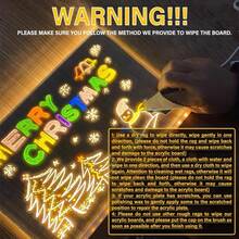 LED Light Up Acrylic Message Board Home Decor, Erasable Drawing Board Desktop Light With 7 Pen, Drawing Board, Bar Advertising Boards, LED Board, Creative Led Lighting - XL (11.8 X 7.87 Inches) - View 2