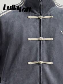 Adidas CTT Chinese Track Top 3.1 Gender Neutral Jacket (Asia Sizing) Dark Grey-Back To School- Mother's Day Gifts-Father's Day Gift –KR0295 - Màu xám đen - Xem 5