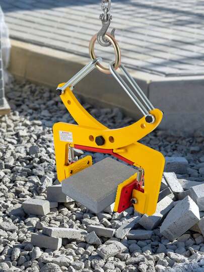 Stone Lifting Clamps Heavy Duty Steel Beam Clamp Tool Adjustable Granite Curb Clamp Scissor Lifter Clamp Steel Plate Design Secure Grip For Granite Marble
