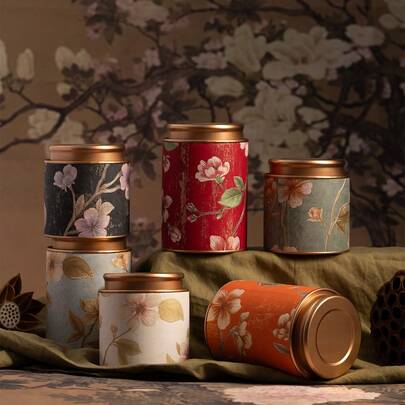 陶瓷茶叶罐，适合存放茶叶、咖啡豆、糖和坚果。罐身和盖子均涂有陶瓷釉，密封性好。适合作为节日礼物和日常使用。