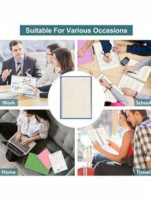 1pc A4/A5 Grid Spiral Notebook, Ideal For Students, Math And Engineering | Durable Spiral Binding, White Learning Supplies, Diary, Writing Pad For Note Taking, Office Writing Supplies, Student Stationery | Clear Page Visibility | Easy Page Removal - White - View 5