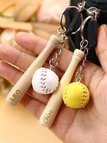Custom Baseball Bat Keychain With Name, Personalized Sports Key Chain For Bag Backpack Keys-With Box/Without Box, Customized Softball Charm For Team Player Fan, Everyday Accessory And Game Day Keepsake, Customizable Birthday Father'S Day Gift, Unique Present For Husband Sports Lover - Style a - View 6