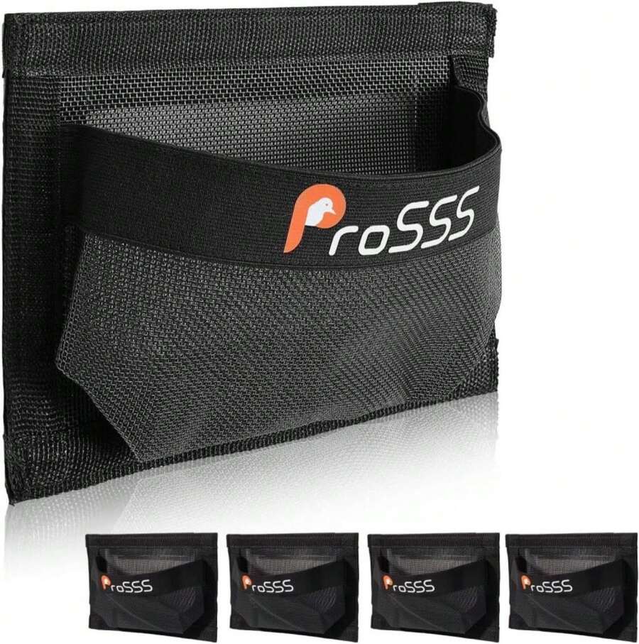 ProSSS 1PC Boat 10"*7" Self-Adhesive Storage Mesh Bag,Marine Organizer For Tools &Amp; Boat Accessories,Waterproof Strong Adhesive Backing, Easy To Install &Amp; Remove,Keep Your Boat Tidy And Items Secure - White - View 1