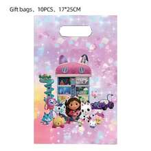 10pcs Doll House Gradient Pink Handheld Gift Bag Party Gift Bag Children's Birthday Companion Gift Bag New Year's Gift, Valentine's Day Gift, Easter Gift - Multicolor - View 1