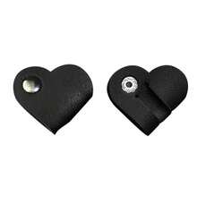 Lindo enrollador de cables de cuero organizador de cables organizador de cables enrollador de cables de auriculares línea de datos 6TJC - Ver 9