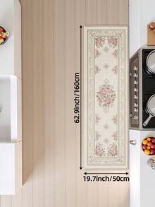 DAJIANG 1 pieza Alfombra de cocina larga con patrón floral europeo, apta para baño, cocina, exterior, interior, pasillo, dormitorio, sala de estar, accesorio de cocina lavable - Multicolor - Ver 16