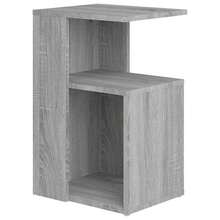 vidaXL Beistelltisch Mit Stauraum Couchtisch Wohnzimmertisch Sofatisch Kaffeetisch Anstelltisch Tisch Wohnzimmer Grau 36x30x56cm Holzwerkstoff - 灰色 - 查看 2
