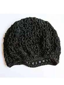4pcs Hair Net Set, Sleeping Net Cap, Black Mesh Cap, Crochet Wave Chef Hat, Fluffy Bun Cover, Suitable For Women, Dancers, Sleep Cap - Multicolor - View 15