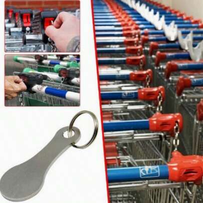 1/3/5PCS Shopping Cart Tokens, Supermarket Cart Coins, Metal Stainless Steel Keychains, Keychain Decorations With Cart Unlocking Keys, Keychain Accessories For Supermarket Carts, Lockers, Gyms, Shopping Baskets, Birthday And Thanksgiving Gifts.