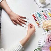 New Magnetic Color Palette Set, Available In 12/24/36/48/50 Colors, Includes Nail Stickers & Number Stickers, Detachable For Color Testing, Acrylic Display Board, Nail Polish Gel Pattern Making, Suitable For Professional Nail Salons And DIY Home Use - Multicolor - View 3