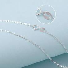 925 Sterling Silver Necklace For Women, Minimalist Shiny Necklace, Ultra-Thin Design, Suitable For Daily Wear, Festivals, Parties, Mother's Day, Valentine's Day, Christmas, Thanksgiving Gifts - White - View 4
