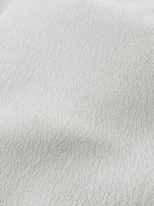 Men Lace Up Front Long Sleeve Shirt, Fall - White - View 5