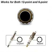 FZY 14mm Spark Plug Socket Wrench Key Adapter Kit | Steel Auto Mechanical Repair Install Removal Tool - Spark Plug - View 7