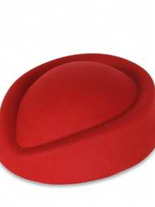 1pc Flight Attendant Hat Band, Felt Round Cap Vintage Beret Hat, Cabin Crew Costume Accessory, Gift For Women - Multicolor - View 11