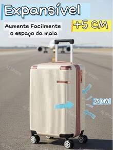 10KG Travel Suitcase Anac Standard 55X35X25cm ABS Boarding Bag With Expandable Zipper Removable Wheels Unbreakable - màu đen - Xem 6