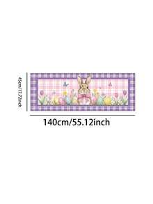 1/2/3 piezas - Cenefa de ventana a cuadros de Pascua, cortina corta con estampado floral de huevos de conejo, cenefa de estilo campestre de Pascua, decoración de ventana de poliéster para cocina y dormitorio - Ver 15