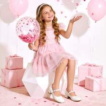 Girls Dress Shoes Mary Jane Low Heels Flower Wedding Party Pump Prom Footwear For Little/Big Kids - 白色 - 查看 3