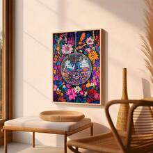 1 buc Disco Ball Maximalist Living Room Colorat Artă de perete Pânză HD Print Poster Cadou Ideal Artă pentru Dormitor Birou Baie Decor de perete Acasă, Fără ramă - F - Vizualizare 2