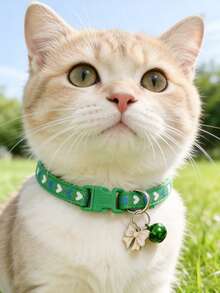 1 Piece Pet Heart Bow Collar Adjustable Neck Circumference Cat Collar Dog Collar Pet Accessories Valentine's Day Holiday Pet Supplies - Multicolor - View 17