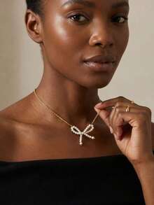 Brogan项链，仿珍珠项链，真空电镀18k金项圈 - 彩色 - 查看 2