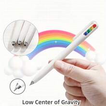 2pcs/Set Rotating Rainbow Ballpoint Pens, Low Center Of Gravity, 0.5mm Black Ink, Quick-Drying, Office Supplies Suitable For School, Office, Home, Students, Gifts, Easter - Random - View 4