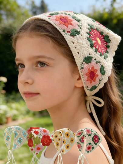 1 ชิ้น ที่คาดผมสไตล์โบฮีเมียนสำหรับเด็กผู้หญิง, เหมาะสำหรับใส่ในชีวิตประจำวัน, เล่นกีฬา, ไปชายหาด, วันหยุด, ผ้าพันคอแฟชั่น, ที่คาดผมลำลอง, ผ้าโพกหัว, เหมาะสำหรับตกแต่งการเดินทางในฤดูใบไม้ผลิ