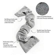 1pc New Fashionable Nose Pad Gravity Eye Mask With Weighted Glass Beads For Home And Travel, Double-Sided Velvet Gravity Headband, Heatable, Unisex - Multicolor - View 4