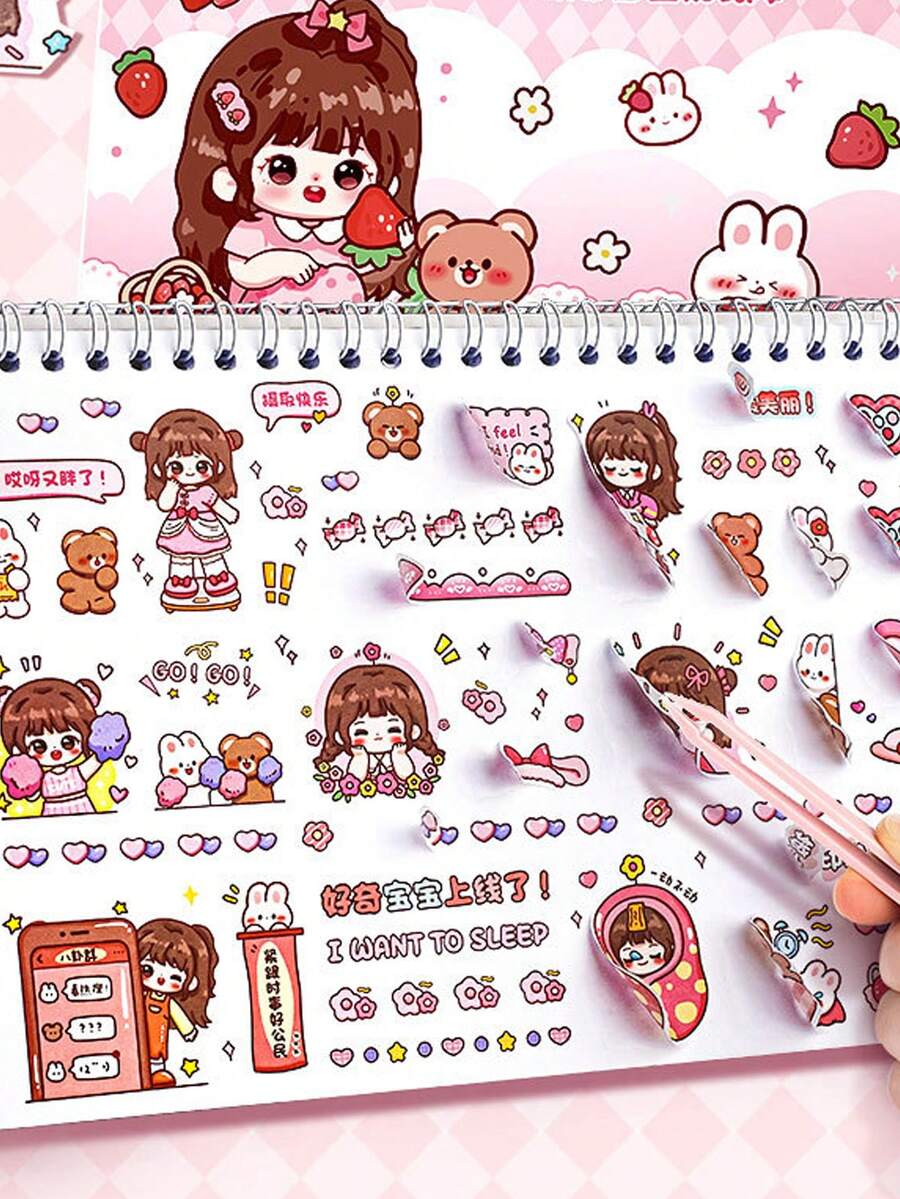 20pcs/Set (Approx. 1000pcs) Bullet Journal Stickers, Suitable For Decorating Planner, People Themed Scrapbooking Stickers, Washi Tape Storage Book School Supplies