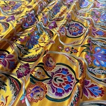 1pc High-Quality Gold Jacquard Satin Fabric, Elegant Floral Pattern, Suitable For DIY Home Decor And Garment Making, Great For Cushion Covers, Sofa Covers, Bags, Cheongsam And Performance Costumes. Size: 19.68/36/108/180 Inches Length, 29.5 Inches Width. Weight: 240g/Sqm. - Jacquard Fabric - View 12