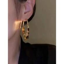 Preserved Color Plating High-End Look Metallic Sequin Tassel Earrings Women's Lightweight Luxury Niche Design Fashion All-Match Ear Accessory New - White K - View 2