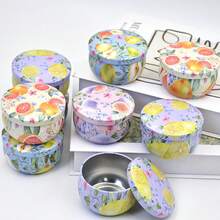 A Set Of 12 Empty Candle Tins, 4 Fresh Patterns With Lids, Each With A Capacity Of 65ML. Perfect For Small Candle Making - S - View 3