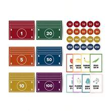 Pretend Play Felt Money Educational Montessori Toy Dollars Bills Coins Wallet S Counting Set Toddlers STEM Gift Rainbow - As Pic - View 2