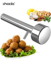 choxila 1pc Non-Stick Stainless Steel Meatball And Shuttlecock Maker, Meatball And Shuttlecock Making Tool - Silver - View 1