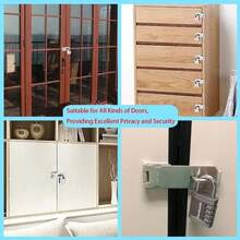 Cerrojo de candado de acero inoxidable duradero, cerradura de cierre de puerta de ángulo recto para el hogar, Perno de puerta a prueba de ladrones de 90 grados Z5TW - Ángulo medio-recto - Ver 7