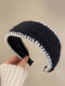 1pc Women's Fashion Style Lamb Hair Wide Edge Hair Hoop Autumn/Winter Pressure Hair Wash Face Headband Temperament Versatile Anti Slip Hair Clip Headband Hair Accessories Headwear - Multicolor - View 12