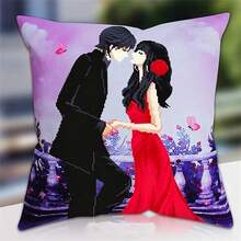 SNA 2026 New Wedding Couple Cross Stitch Pillow Cover Set, DIY Handmade Embroidery Printed 5D Cross Stitch Pillow Cover Set, Pattern Painting Accessories Fabric DIY Craft Embroidery Kit, Cross Stitch Kit, Crochet Kit, Punch Needle Kit, Sewing Accessories, Sewing Kit, Embroidery Thread, Handcraft Kit, Embroidered Knitted Goods, Sewing Patterns, Crochet Handcraft Supplies, Embroidery Kit For Beginners, Sewing - Style 11 - Requires Embroidery - View 3