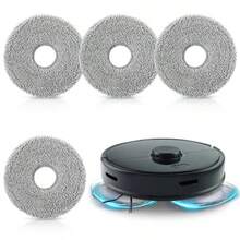 4 Pack Microfiber Replacement Mop Pads For IRobot Plus 505/405 Combo Robot Washable Reusable Floor Cleaning Pads Exact Fit Soft White - như hình - Xem 1