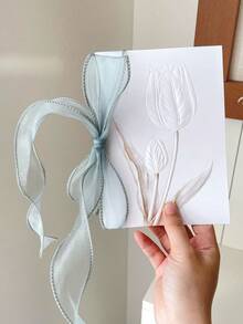 Bộ thiệp chúc mừng trang nhã kèm ruy băng (1 thiệp + 1 giấy viết thư + 1m ruy băng), quà tặng cho bạn thân, đồng nghiệp, người yêu, Lễ Tạ ơn, thư tình, thiệp sinh nhật, thiệp viết lời nhắn cá nhân. - hoa tulip - Xem 11