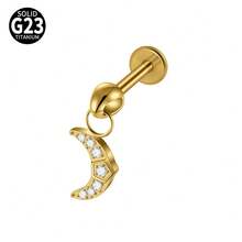 1PC G23 Titanium Marquise Zirconia Dangle Labret Lip Ring Heart/Flower Internal Thread Dangle Ear Cartilage Tragus Helix Daith Body Jewelry 16G - Như thể hiện trong hình ảnh - Xem 18