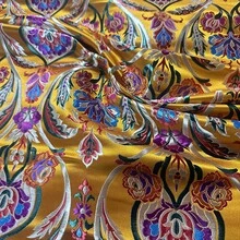 1pc High-Quality Gold Jacquard Satin Fabric, Elegant Floral Pattern, Suitable For DIY Home Decor And Garment Making, Great For Cushion Covers, Sofa Covers, Bags, Cheongsam And Performance Costumes. Size: 19.68/36/108/180 Inches Length, 29.5 Inches Width. Weight: 240g/Sqm. - Jacquard Fabric - View 8
