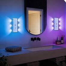 New Smart 7-Color RGB Lighting Motion Sensor Magnetic Rechargeable Cat Eye Atmosphere Lamp - White - View 4