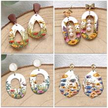 Cute Flower Dragonfly Bird Clay Transfer Paper Making Soft Ceramic Earrings Polymer Clay Water Transfer Paper For Jewelry DIY Craft Supplies - 1Pc - View 3