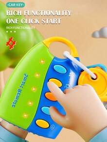 1pc Simulation Car Key Music Toy, Early Educational Toy Suitable For Toddler Boys And Girls - Multicolor - View 6