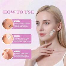 40/32/20/8 piezas Cinta para levantamiento facial, Máscaras faciales de elevación y tensado instantáneo, Cintas para levantamiento facial invisible, Pegatinas para eliminar arrugas, Tiras reafirmantes sin costuras de color beige claro para reducción de arrugas en los ojos y papada doble - Multicolor - Ver 5