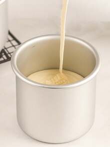 1 khuôn bánh hình trụ đáy nâng cao, làm bằng hợp kim nhôm mạ anodized, thích hợp cho tiệc tùng, sinh nhật, đám cưới, và sử dụng trong nhà bếp. - Bạc - Xem 8