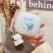 新款卡通耳机保护套吊坠，适用于 Buds 6 Play/SE/8 Active 通用无线耳机保护套，Buds 6 Pro/8 Pro/8 Lite 新款保护套，无线蓝牙耳机保护套 Buds 6 Active/6/7s/6 Lite/5/6s 软壳耳机保护套，透明女款 - 星狗 - 查看 6