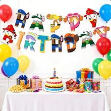 Paw Patrol 1面汪汪队立大功生日派对拉旗，粉色、红色和蓝色可选，适合生日派对和主题派对。 - 汪汪隊生日拉旗 - 查看 2