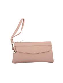 1件装极简主义女士手持钱包 韩版压纹格纹小钱包零钱包 复古男女通用商务休闲女士礼物钱包手提包长款钱包腕包女士钱包手拿包腕包 - 白色 - 查看 16